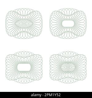 Rosette protettive decorative. Impostato su uno sfondo bianco. Illustrazione Vettoriale