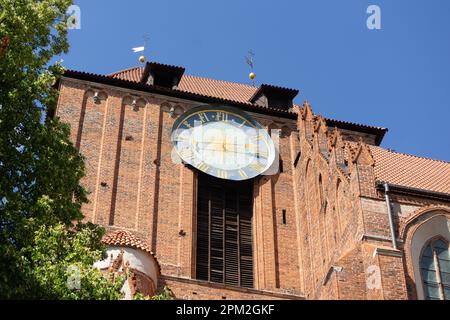 Torre dell'Orologio di San Cattedrale di Johns (Katedra pw. int. Jana Chrzciciela i Jana Ewangelisty) nella città di Torun in Polonia, UE Foto Stock