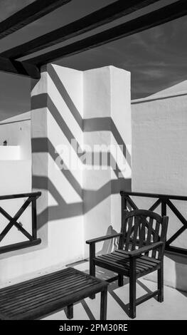 Fotografie in bianco e nero, Ville e Case a Lanzarote, Isole Canarie, Spagna Foto Stock