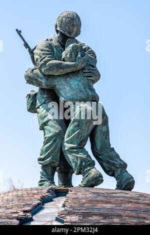 Il Memoriale di guerra della Corea, museo di storia militare dedicato alla guerra di Corea a Seoul, Corea del Sud, il 9 aprile 2023 Foto Stock