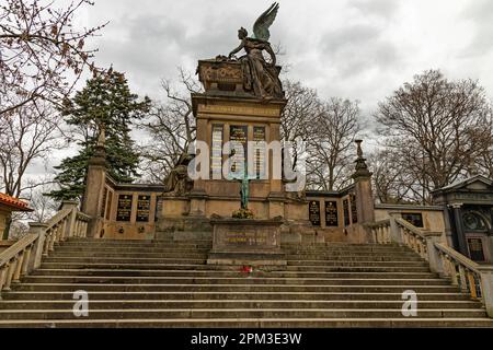 Monumento Slavin al cimitero di Vysehrad a Praga Foto Stock