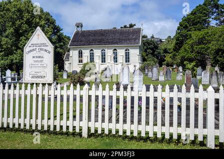 Christ Church a Russell è la chiesa più antica della Nuova Zelanda Foto Stock