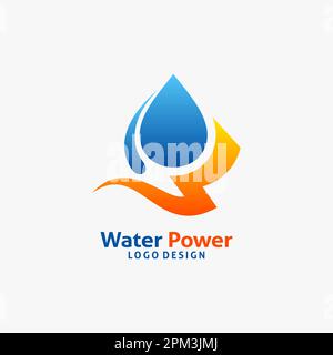 Logo Water Power Illustrazione Vettoriale