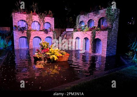 Francia, Alto Reno, Mulhouse, zona fieristica, Folie'Flore, giardini effimeri, nel mese di ottobre di ogni anno Foto Stock