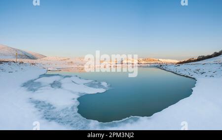 Francia, Isere (38), regione di la Matheysine (o altopiano matheysin), il Connex in inverno Foto Stock