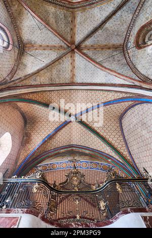 Francia, Gers, Boulaur, abbazia cistercense di San Marie, la chiesa abbaziale, volte del coro Foto Stock