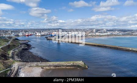 Aberdeen Harbour Scozia Foto Stock