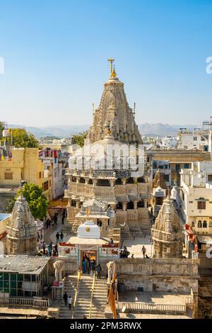 India, stato del Rajasthan, Udaipur, città vecchia, tempio di Jagdish Foto Stock
