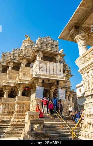 India, stato del Rajasthan, Udaipur, città vecchia, tempio di Jagdish Foto Stock