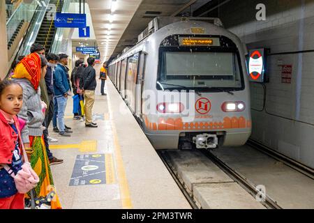 India, stato del Rajasthan, Jaipur, la metropolitana Foto Stock