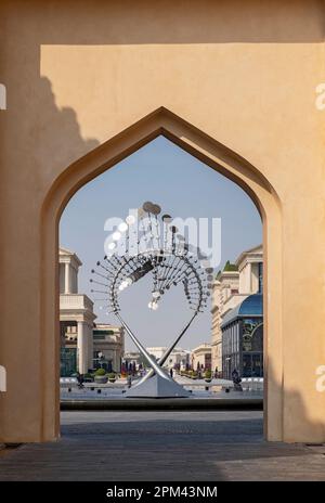 Acqua Fontana arte Installazione, Katara Cultural Village, Doha, Qatar Foto Stock