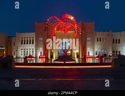 Acqua Fontana arte Installazione, Katara Cultural Village, Doha, Qatar Foto Stock