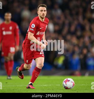 Londra, Regno Unito. 04th Apr, 2023. 04 Apr 2023 - Chelsea / Liverpool - Premier League - Stamford Bridge. Liverpool's Diogo Jota durante la partita della Premier League a Stamford Bridge, Londra. Picture Credit: Mark Pain / Alamy Live News Foto Stock