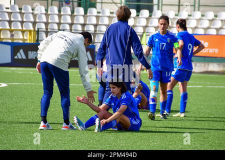 Vercelli, Italia. 11th Apr, 2023. Delusion Italia durante il turno 2 - Qualifiers europei per donne sotto i 19 anni - Italia vs Austria, altri a Vercelli, Italia, Aprile 11 2023 Credit: Independent Photo Agency/Alamy Live News Foto Stock