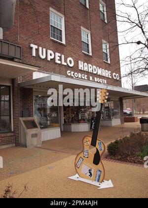 I punti di riferimento di Elvis Presley a Tupelo, Mississippi. Foto Stock