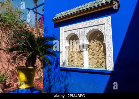 Blue Majorelle Garden edificio esterno Foto Stock