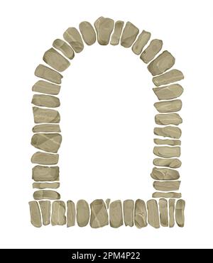 La struttura di un arco in pietra selvaggia Illustrazione Vettoriale