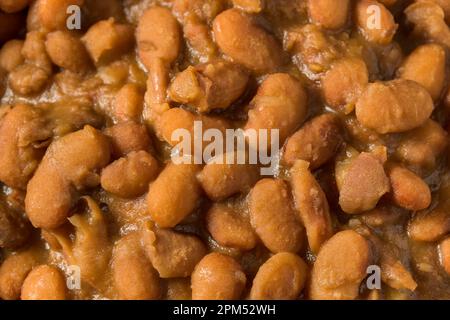 Fagioli refrigerati Pinto messicani fatti in casa pronti a mangiare Foto Stock
