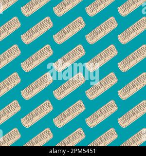 Shawarma Kebab modello fast food. Ripetizione senza giunture. Concetto di doner kebab, Street food, barbecue, cucina. Modello di design vintage, banner. Veg. Fresco Illustrazione Vettoriale