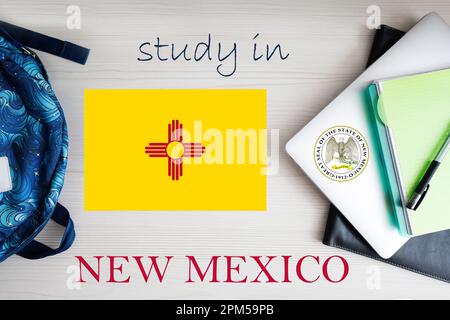 Studio in New Mexico. Stato degli Stati Uniti. Concetto di educazione DEGLI STATI UNITI. Imparare il concetto americano. Foto Stock