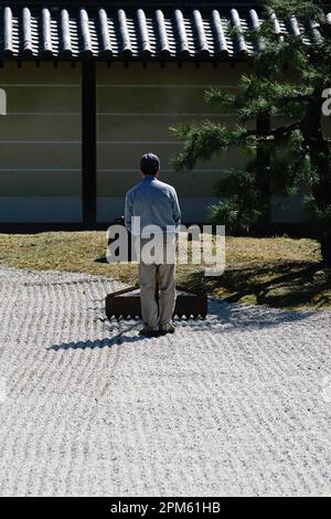 Kyoto, Arashiyama; il Tempio Daikakuji, l'ex Palazzo Saga, il tempio principale del Buddismo Shingon. Foto Stock