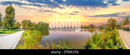 Città vecchia di Bad Waldsee, Germania Foto Stock