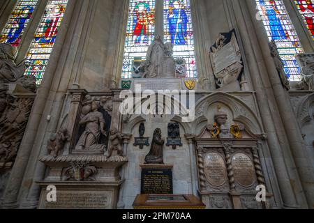 Monumento in Westminster Abbey in stile gotico si trova accanto al Palazzo di Westminster nella città di Westminster a Londra, Regno Unito. Questa chiesa è UNESCO W Foto Stock