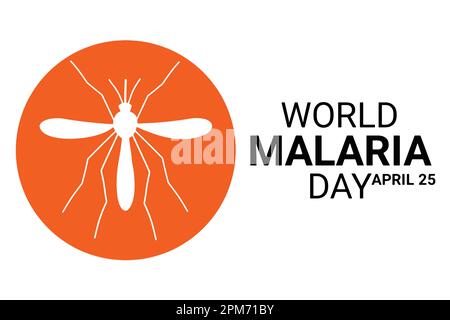 Giornata mondiale della malaria. Illustrazione vettoriale. Elemento di design per striscioni, poster o stampe. Illustrazione Vettoriale