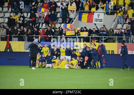 Romania nazionale femminile partita di calcio alla fine della partita Romania vs Marocco , 12.04.2023, Stadio Arcul de Triumf , Bucarest ,Cristi Stavri Foto Stock