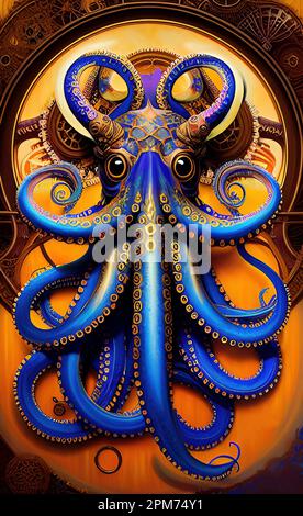 Octopus Fantasy Art Foto Stock