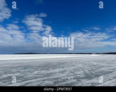 Paesaggio invernale nel nord della Svezia Foto Stock