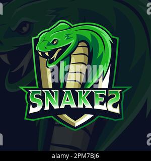 Snakes mascotte logo buon uso per simbolo identyti emblema distintivo e altro ancora Illustrazione Vettoriale