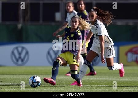 Roma, Italia. 11th Apr, 2023. ROMA, Italia - 11.04.2023: In azione nel corso di amichevole women.football match tra ITALIA vs COLOMBIA allo stadio tre Fontane di Roma. Credit: Independent Photo Agency/Alamy Live News Foto Stock