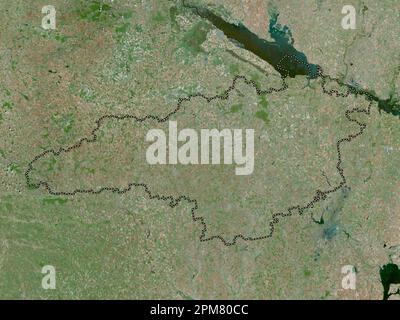 Kirovohrad, regione dell'Ucraina. Mappa satellitare ad alta risoluzione Foto Stock