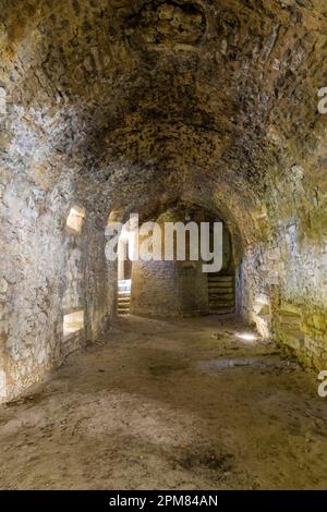 Francia, Indre et Loire, il caponiere restaurato visto dall'interno Foto Stock