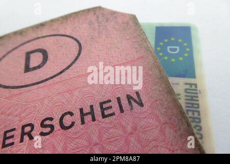 Führerschein / Umtausch / patente di guida Foto Stock