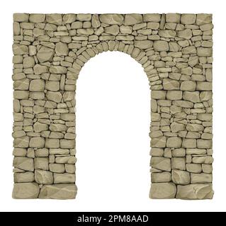 La struttura di un arco in pietra selvaggia Illustrazione Vettoriale