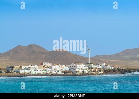 Spagna, Isole Canarie, Fuerteventura, Parco Naturale di Jandia, il piccolo villaggio di El Puertito de la Cruz a Punta de Jandia Foto Stock