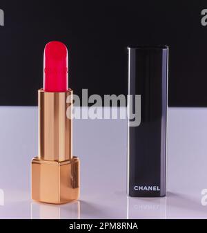 Mansfield, Nottingham, Regno Unito: Immagine del prodotto Studio del rossetto Chanel, Chanel è un marchio francese di lusso. Foto Stock