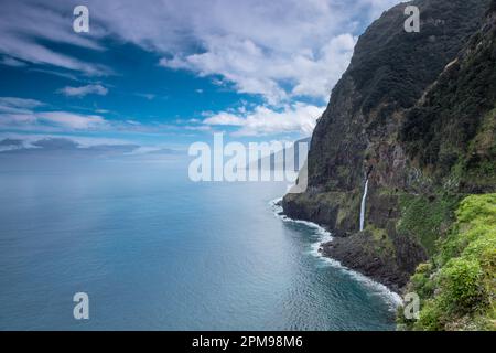 Cascata Véu de Noiva, cascata Bridal Veil, Madeira Foto Stock