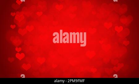 San Valentino sfondo astratto con cuori rossi. Foto Stock