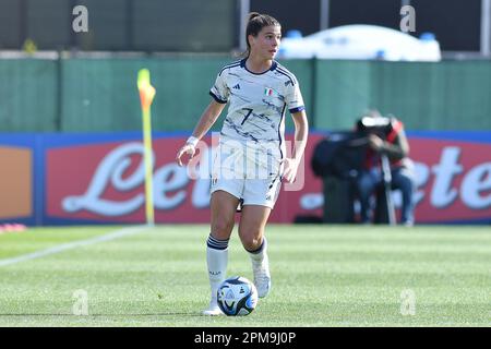 Stadio tre Fontane, Roma, Italia. 11th Apr, 2023. International Womens Football friendly, Italia contro Colombia; Sofia Cantore of Italy Credit: Action Plus Sports/Alamy Live News Foto Stock