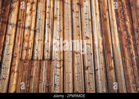 parete in legno di pannelli marroni Foto Stock