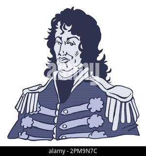 Ritratto di Joachim Murat (1767 - 1815) comandante militare e statista francese durante le Guerre rivoluzionarie francesi e le Guerre Napoleoniche Foto Stock