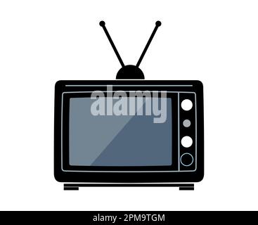 Icona TV isolata su sfondo bianco. Simbolo televisivo per il tuo sito web design logo app Vector Illustration Illustrazione Vettoriale