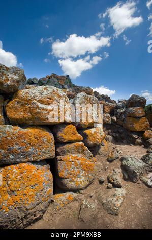 Nuraghe Arrubiu, Orroli, Ogliastra, Sardegna. E' il più imponente complesso monumento megalitico fra tutti questi presenti nell'Isola e fra i più impo Foto Stock