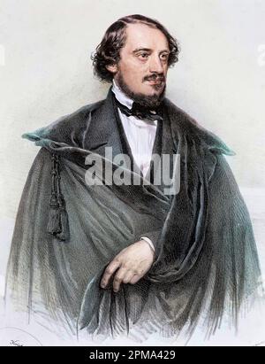 Ritratto di Friedrich von Flotow (1812-1883), compositore tedesco. Foto Stock