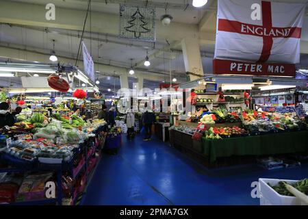 The Indoor Market, Coventry City, West Midlands, Inghilterra, Regno Unito Foto Stock