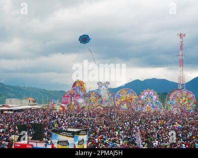 Sumpango Giant Kite Festival durante il giorno dei morti in Guatemala Foto Stock