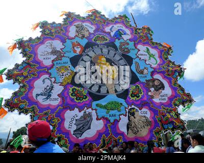 Sumpango Giant Kite Festival durante il giorno dei morti in Guatemala Foto Stock